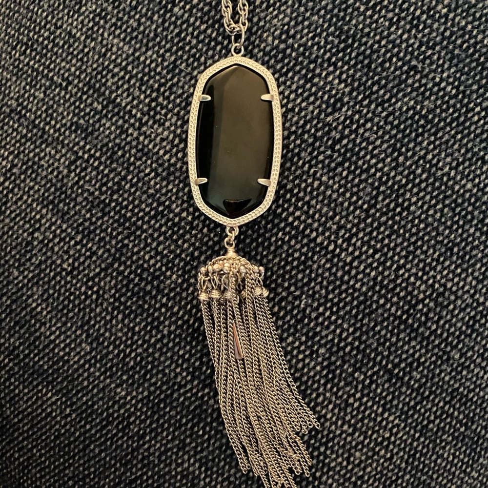 Kendra Scott Rayne black/silver necklace